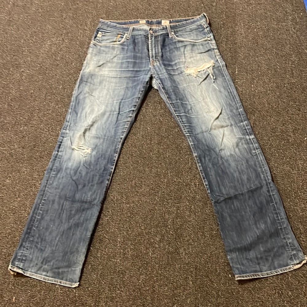36R , Adriano Goldshmited , straight, ‘Rockstar’ jeans , #rippedjeans